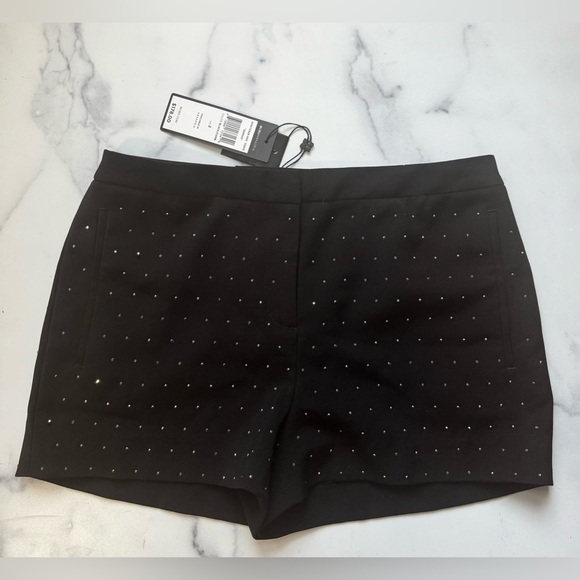 BCBGMAXAZRIA Black Studded Sergio Shorts Size 2 NWT $178 Party Dressy Evening - Picture 1 of 3